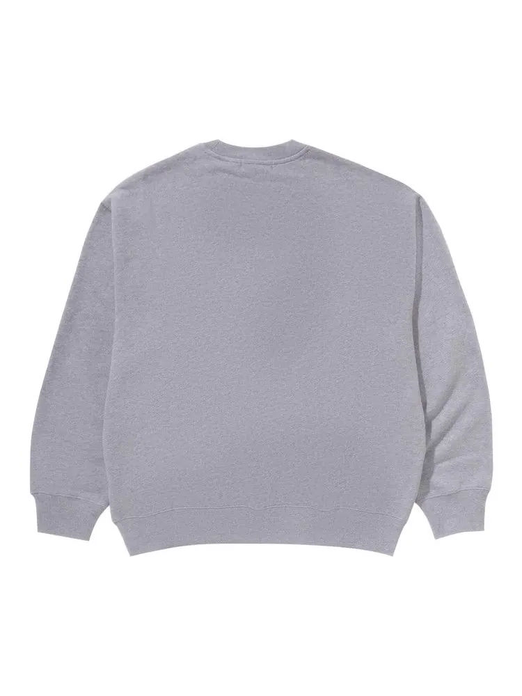 Толстовка BAPE One Point Relaxed Fit Crewneck Sweatshirt — изображение 2 из 3, серый