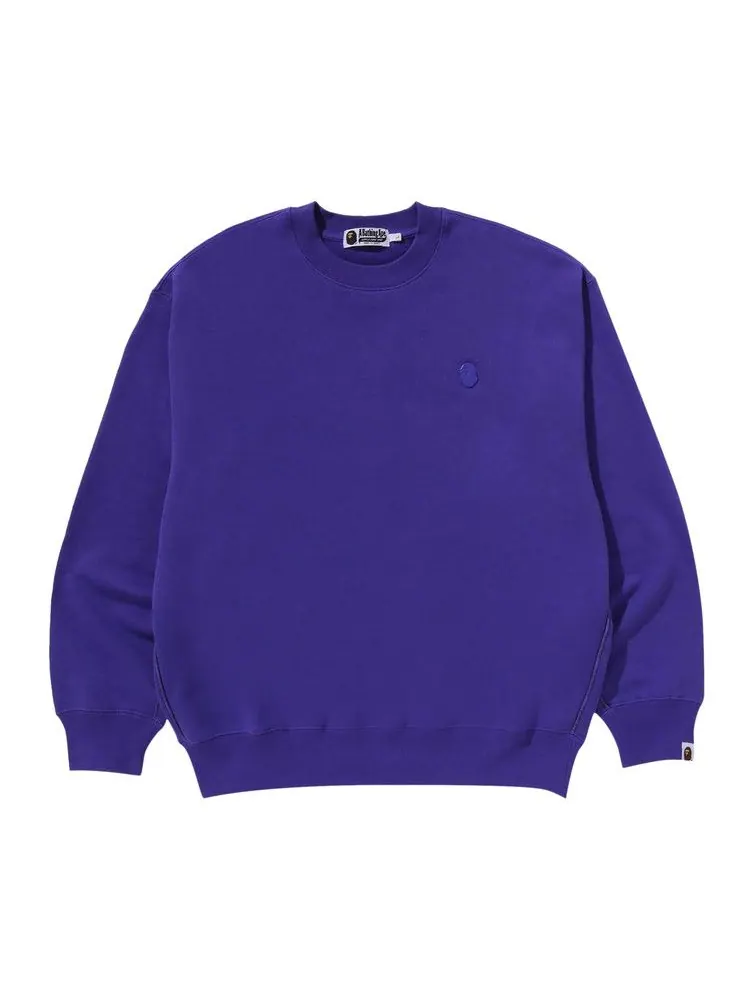 Толстовка BAPE One Point Relaxed Fit Crewneck Sweatshirt — изображение 1 из 3, фиолетовый