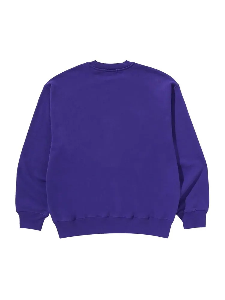 Толстовка BAPE One Point Relaxed Fit Crewneck Sweatshirt — изображение 2 из 3, фиолетовый