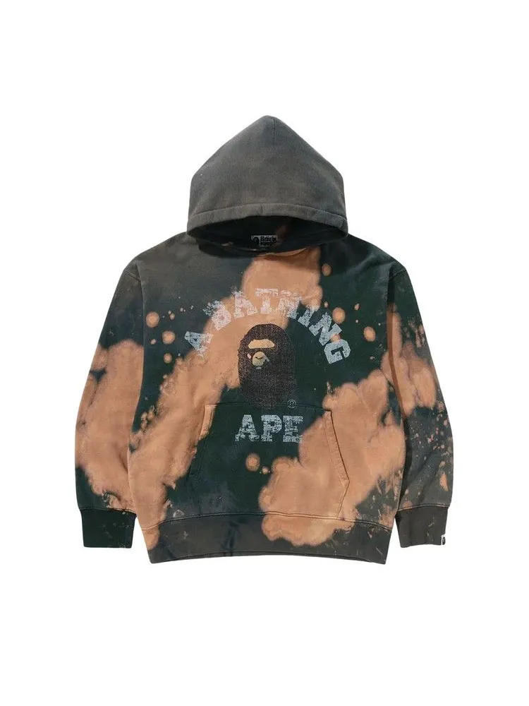 Худи BAPE Tie Dye College Relaxed Fit Pullover Hoodie — изображение 1 из 3, бежевый