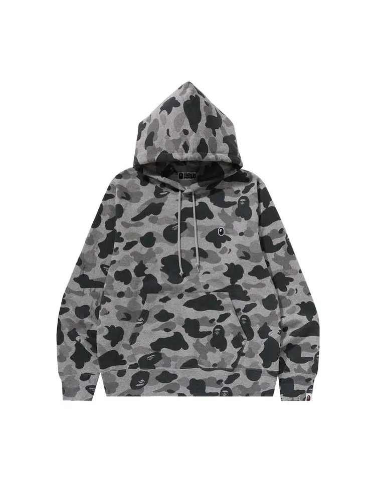 Худи BAPE Heather Grey Camo Pullover Hoodie — изображение 1 из 1, серый
