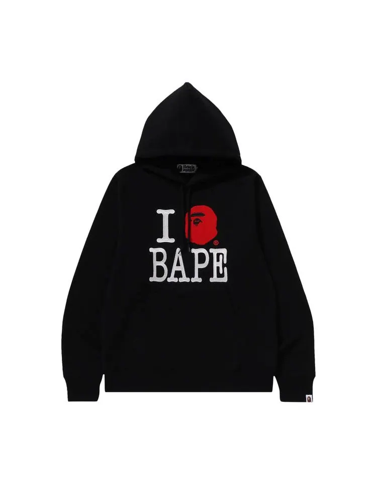 Худи BAPE I Love BAPE Pullover Hoodie — изображение 1 из 3, черный