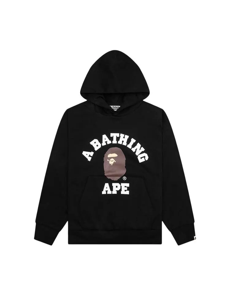 Худи BAPE College Puffy Relaxed Fit Pullover Hoodie — изображение 1 из 2, черный