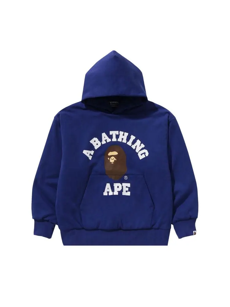 Худи BAPE College Puffy Relaxed Fit Pullover Hoodie — изображение 1 из 3, синий