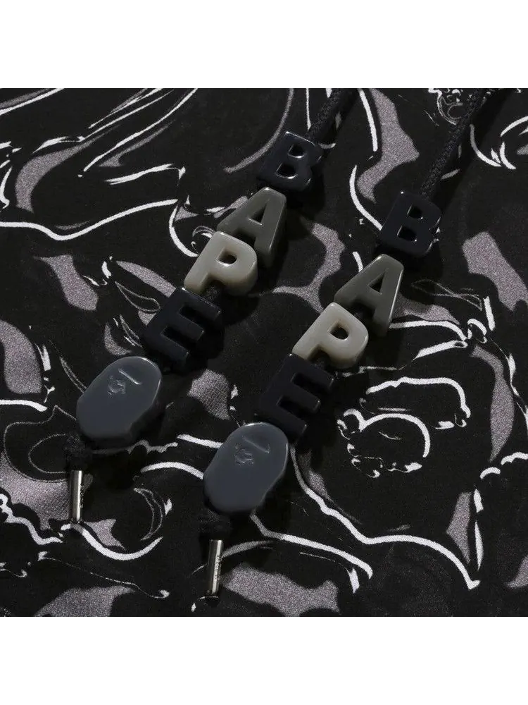 Худи BAPE Marbling Camo Relaxed Fit Pullover Hoodie — изображение 3 из 3, черный