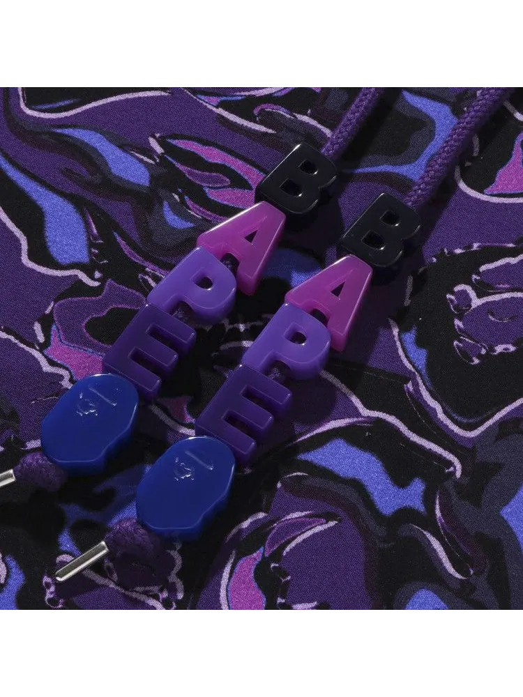 Худи BAPE Marbling Camo Relaxed Fit Pullover Hoodie — изображение 3 из 3, фиолетовый