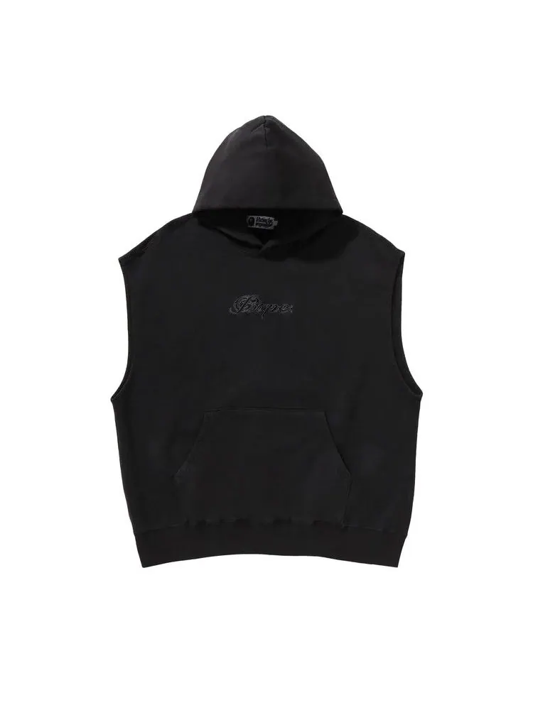 Худи BAPE Garment Dyed Sleeveless Hoodie — изображение 1 из 2, черный