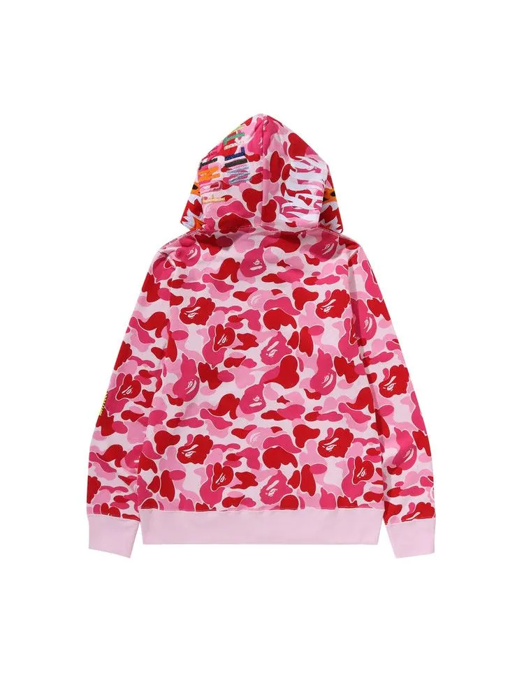 Худи BAPE Camo Tiger Full Zip Hoodie — изображение 2 из 2, розовый