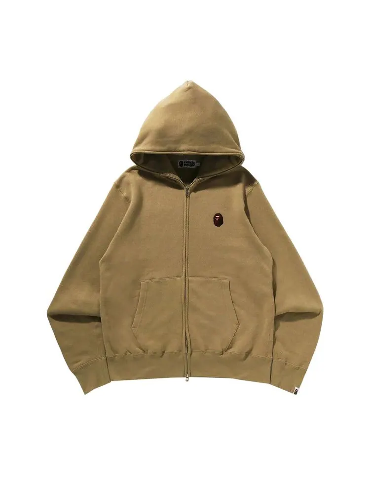 Худи BAPE One Point Full Zip Hoodie — изображение 1 из 3, бежевый