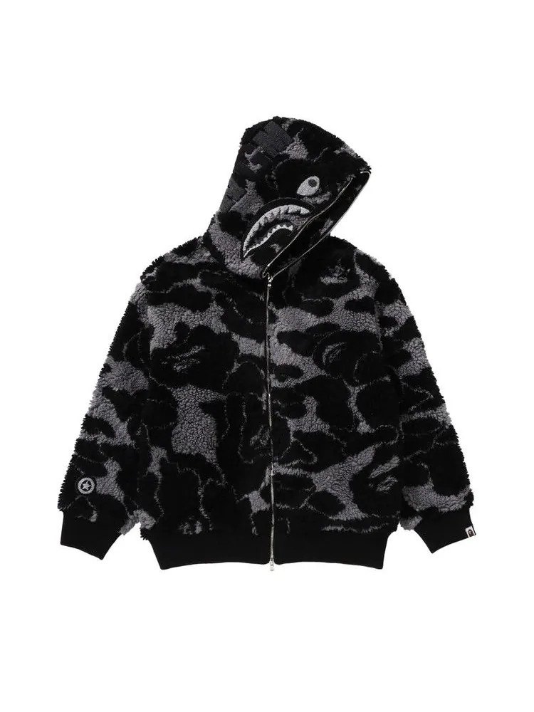 Худи BAPE ABC Camo Boa Shark Relaxed Fit Full Zip Hoodie — изображение 1 из 2, черный