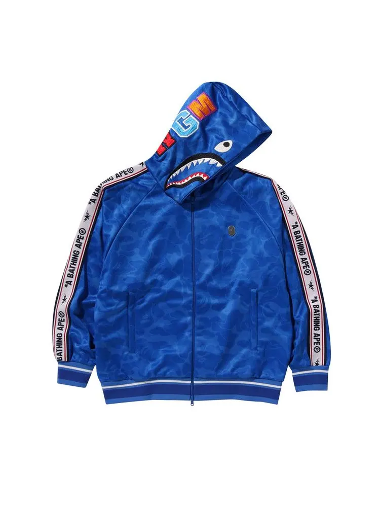 Худи BAPE Solid Camo Relaxed Fit Shark Full Zip Hoodie — изображение 1 из 1, синий