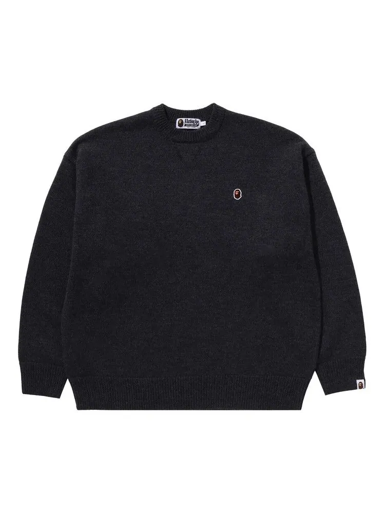 Свитер BAPE One Point Relaxed Fit Sweater — изображение 1 из 3, темно-серый