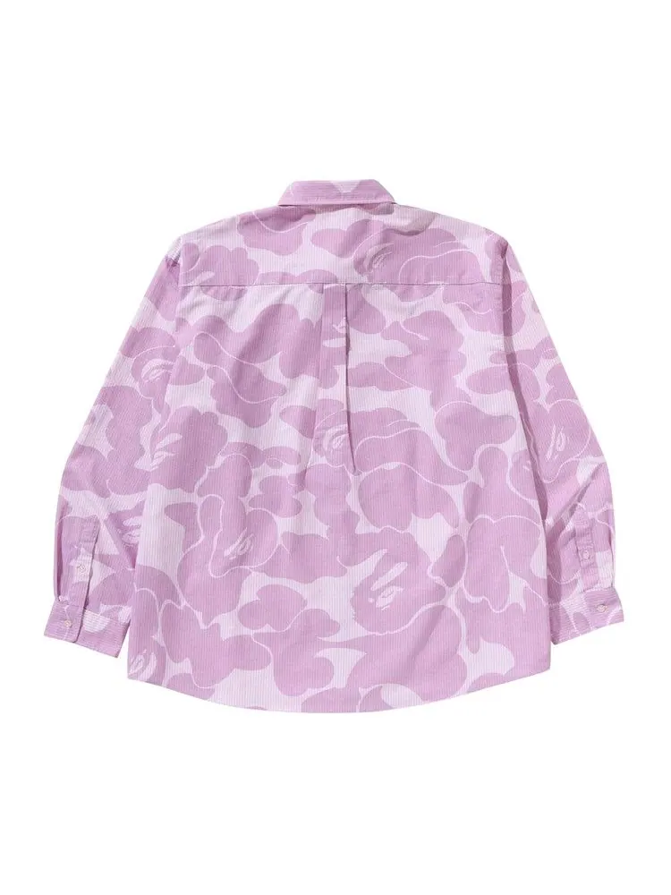 Рубашка BAPE Stripe Camo Relaxed Fit Shirt — изображение 2 из 3, розовый