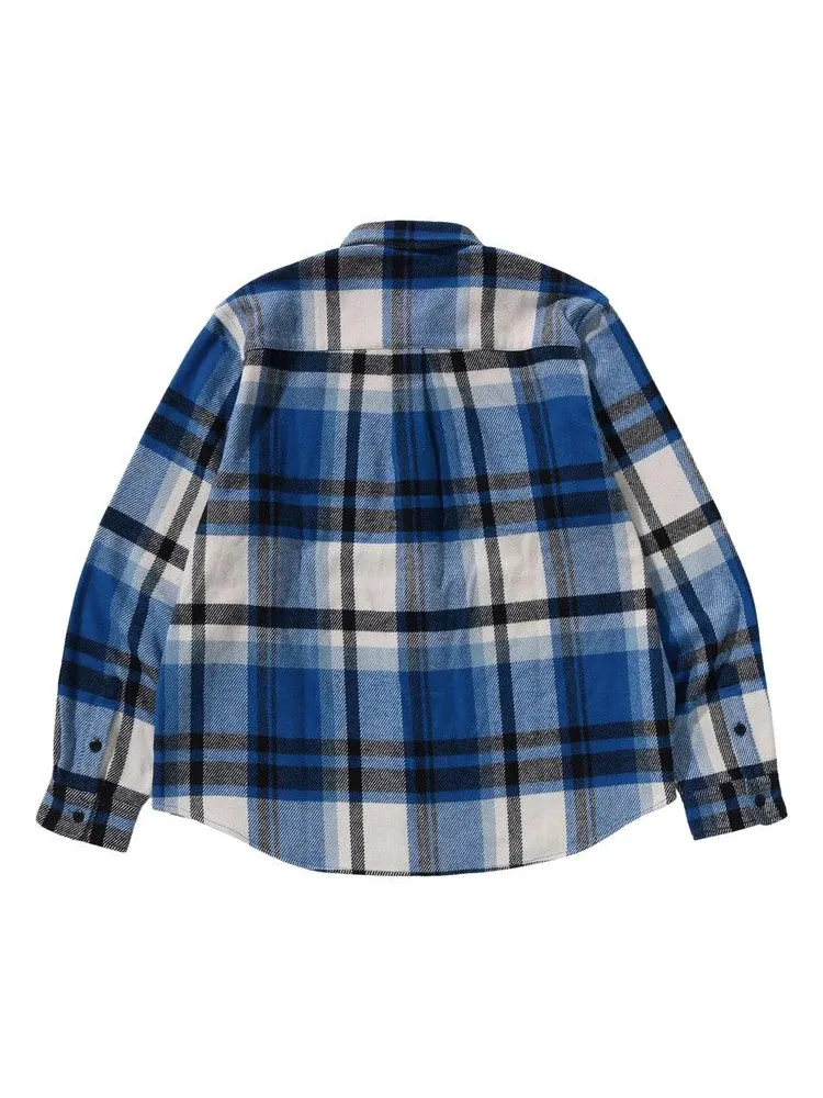 Рубашка BAPE Check Relaxed Fit Shirt — изображение 2 из 3, синий