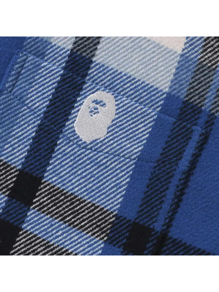 Рубашка BAPE Check Relaxed Fit Shirt — изображение 3 из 3, синий