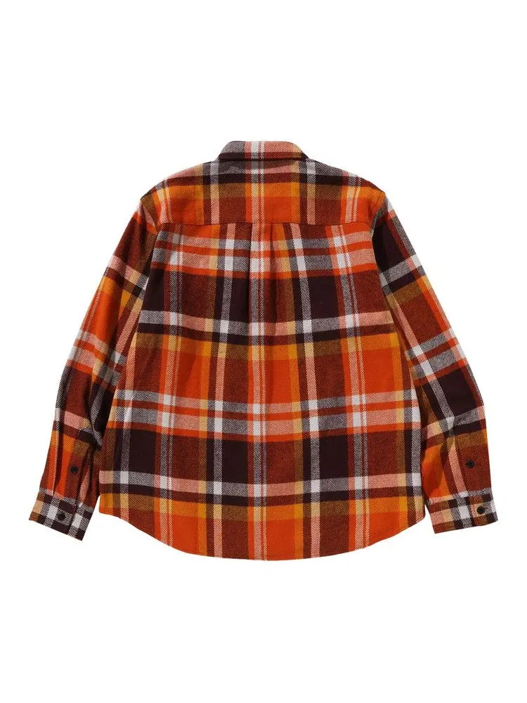 Рубашка BAPE Check Relaxed Fit Shirt — изображение 2 из 3, оранжевый