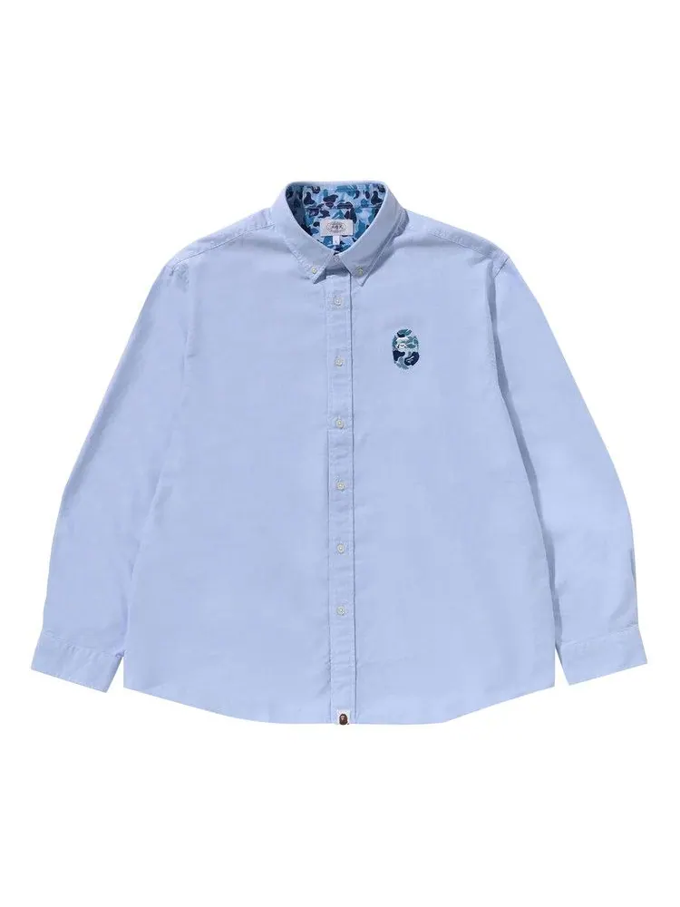 Рубашка BAPE ABC Camo One Point Relaxed Fit Shirt, Sax — изображение 1 из 3, синий