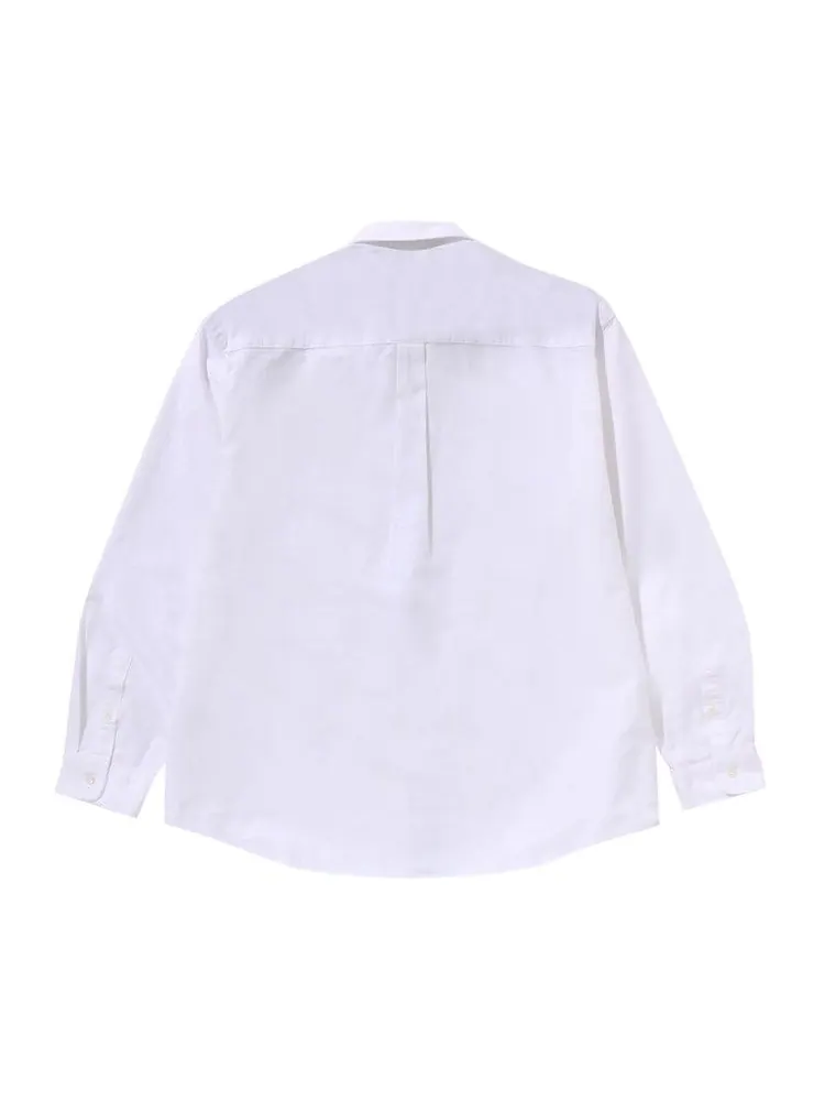 Рубашка BAPE ABC Camo One Point Relaxed Fit Shirt — изображение 2 из 3, белый