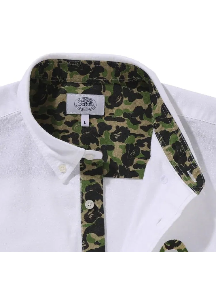 Рубашка BAPE ABC Camo One Point Relaxed Fit Shirt — изображение 3 из 3, белый