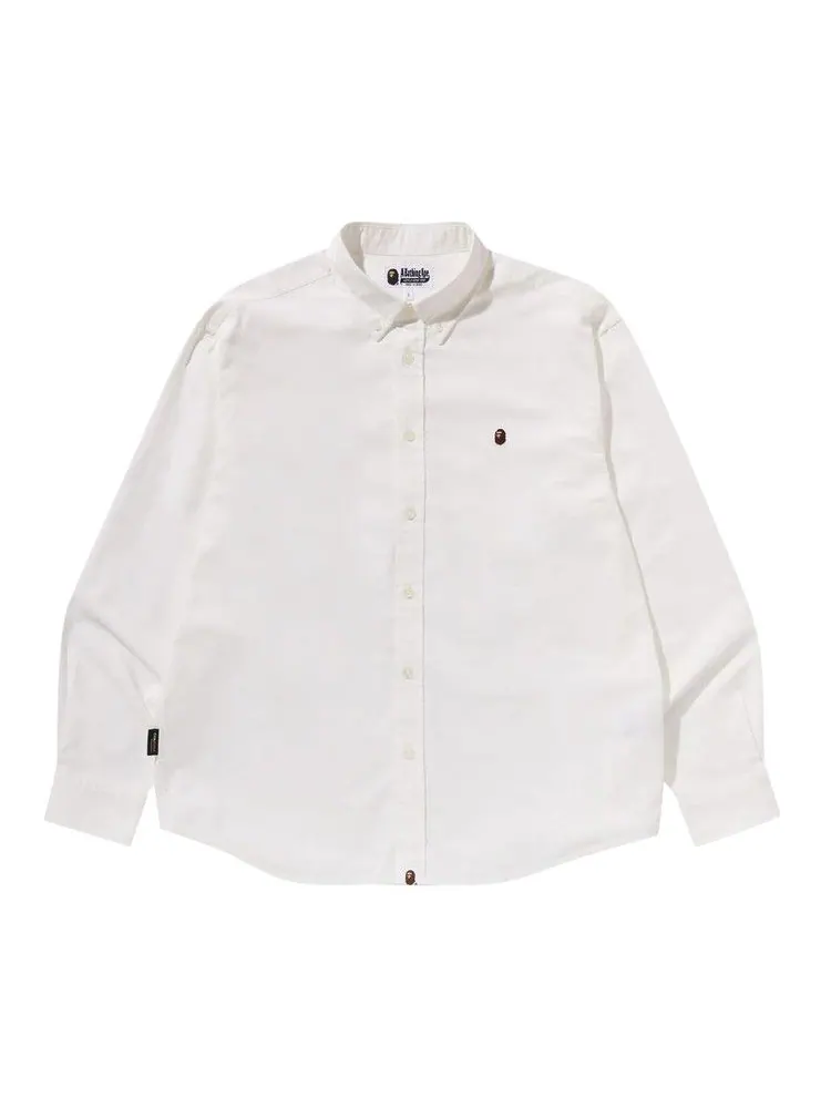 Рубашка BAPE One Point Oxford Long-Sleeve Shirt — изображение 1 из 2, белый