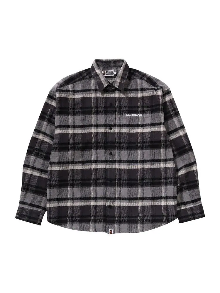 Рубашка BAPE Check Flannel Shirt — изображение 1 из 3, черный