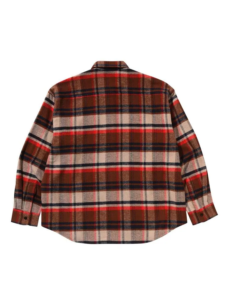 Рубашка BAPE Check Flannel Shirt — изображение 2 из 3, красный