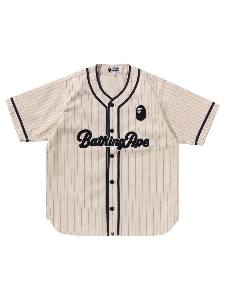 Рубашка BAPE A Bathing Ape Baseball Shirt — изображение 1 из 3, белый