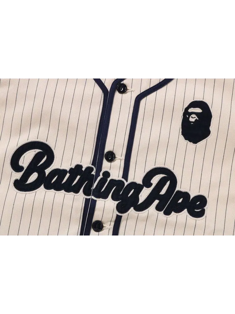 Рубашка BAPE A Bathing Ape Baseball Shirt — изображение 3 из 3, белый