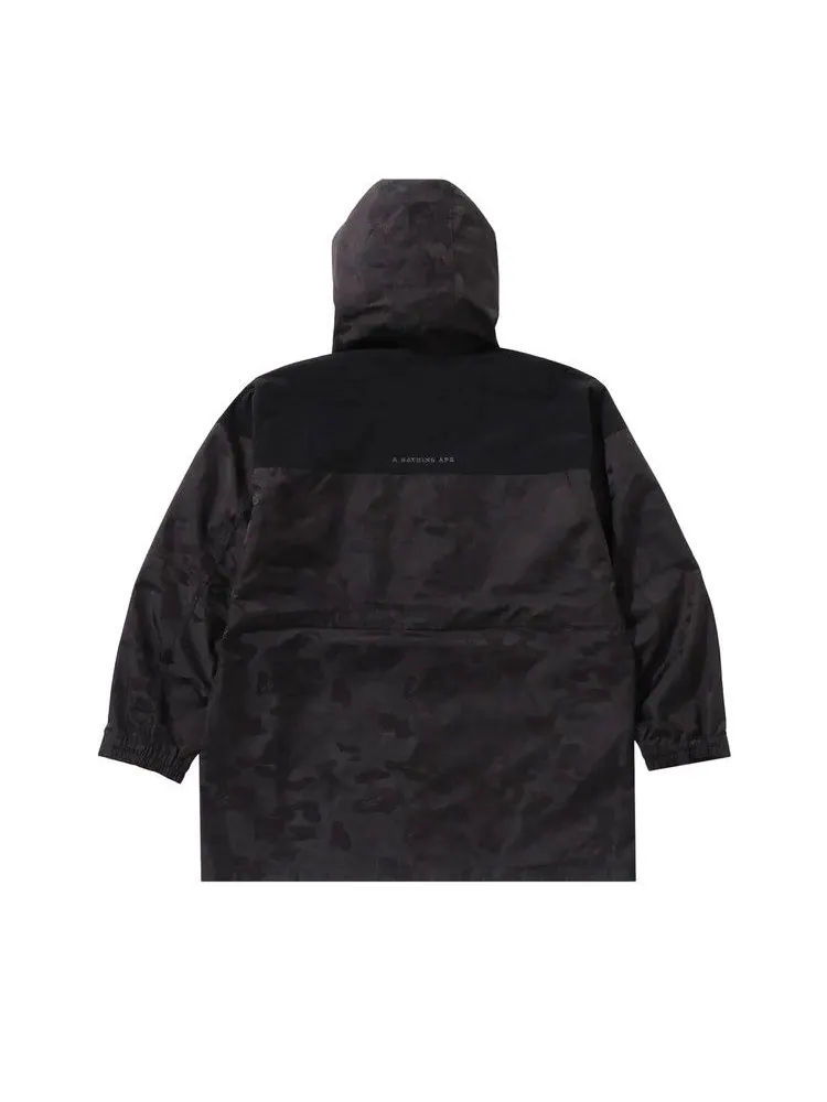 Пальто BAPE Solid Camo Jacquard Long Coat — изображение 2 из 3, черный