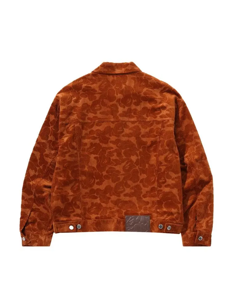 Куртка BAPE Solid Camo Corduroy Trucker Jacket — изображение 2 из 2, коричневый