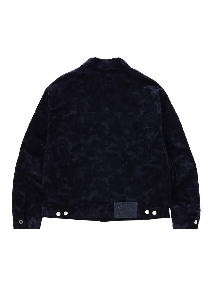Куртка BAPE Solid Camo Corduroy Trucker Jacket — изображение 2 из 2, темно-синий