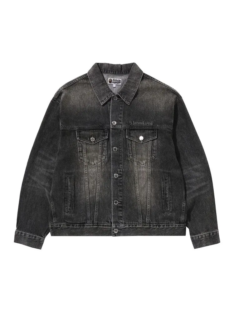 Куртка BAPE Distressed Denim Trucker Jacket — изображение 1 из 3, черный