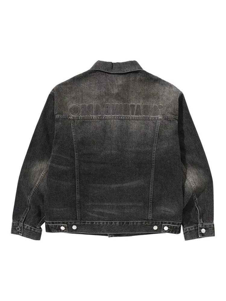 Куртка BAPE Distressed Denim Trucker Jacket — изображение 2 из 3, черный