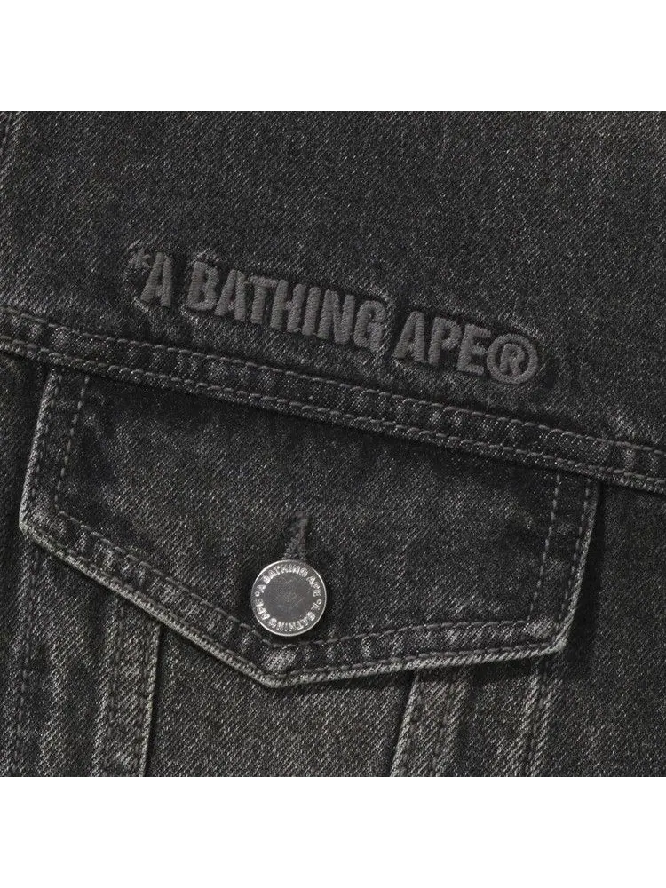 Куртка BAPE Distressed Denim Trucker Jacket — изображение 3 из 3, черный