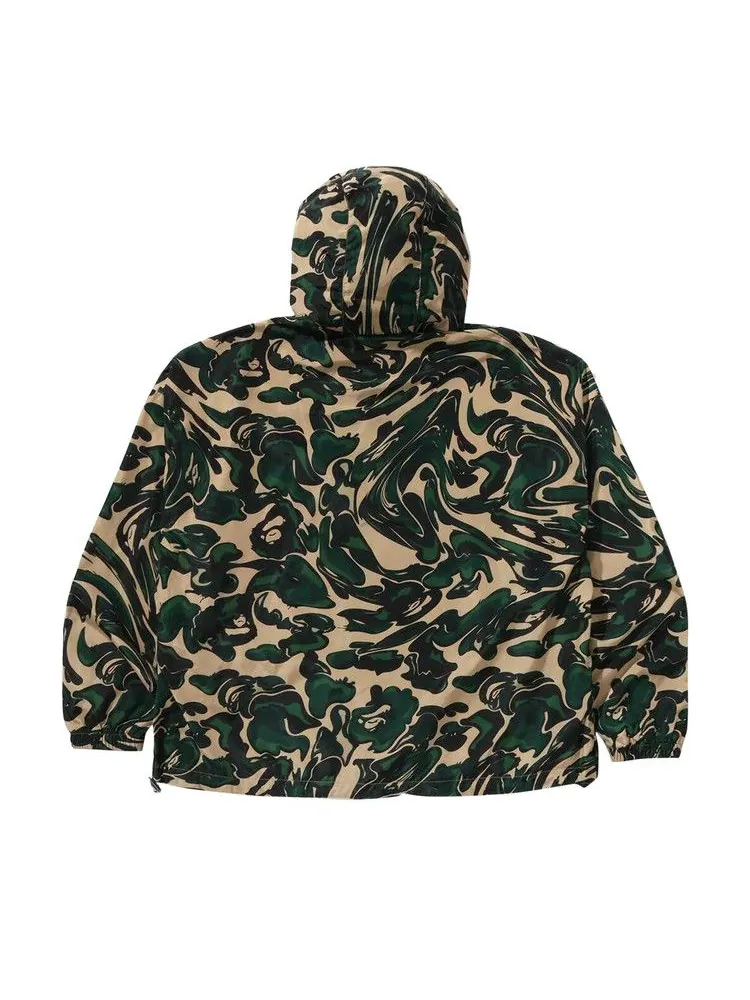 Куртка BAPE Marbling Camo Bathing Ape Logo Nylon Hooded Jacket — изображение 2 из 3, зеленый