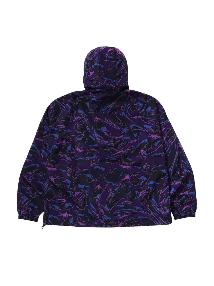 Куртка BAPE Marbling Camo Bathing Ape Logo Nylon Hooded Jacket — изображение 2 из 3, фиолетовый