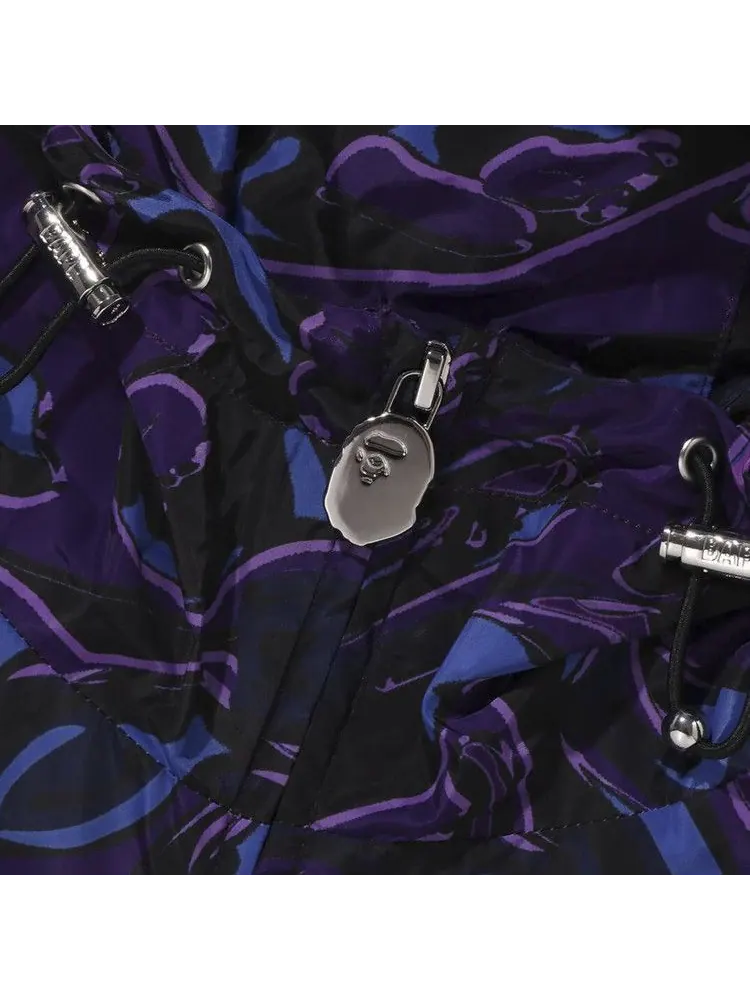 Куртка BAPE Marbling Camo Bathing Ape Logo Nylon Hooded Jacket — изображение 3 из 3, фиолетовый