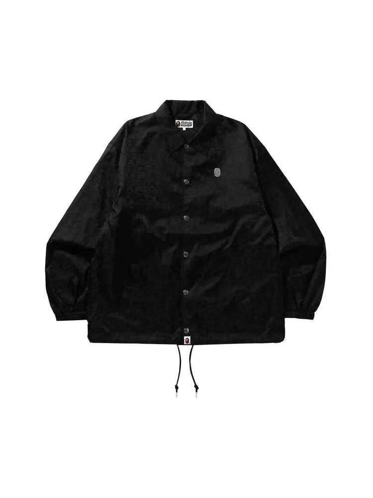 Куртка BAPE Lux Sport Pattern Jacquard Nylon Coach Jacket — изображение 1 из 1, черный
