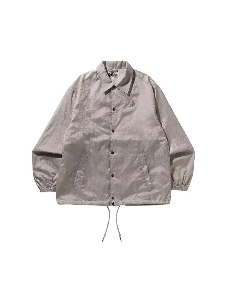 Куртка BAPE Lux Sport Pattern Jacquard Nylon Coach Jacket — изображение 1 из 1, серый