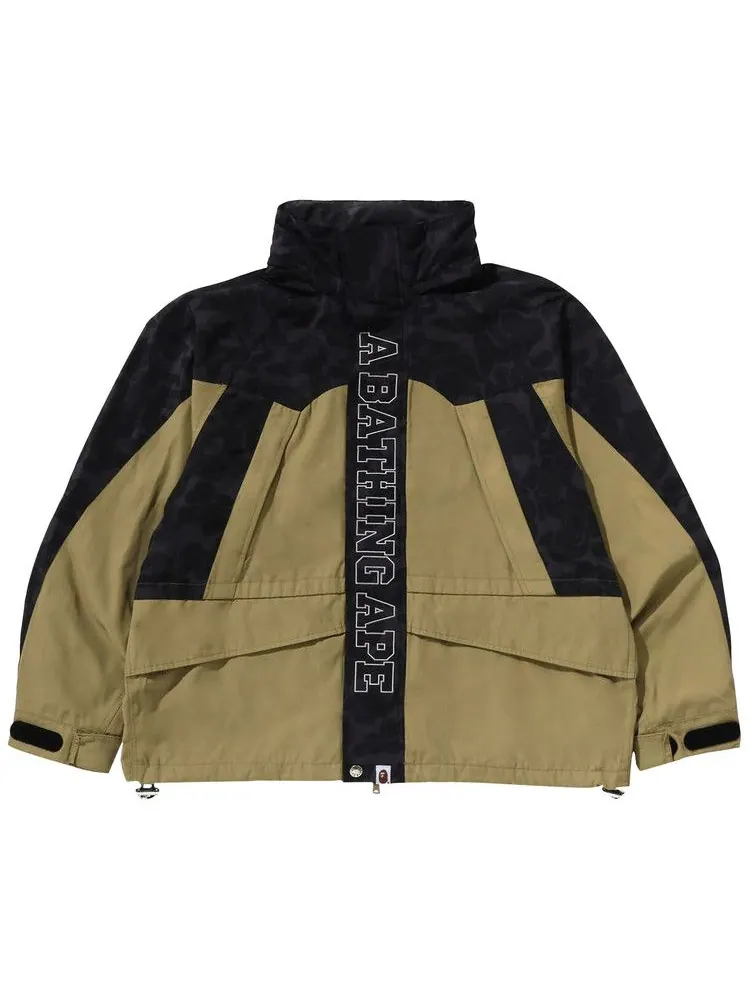 Куртка BAPE Camo Panel Snowboard Jacket — изображение 1 из 3, оливковый