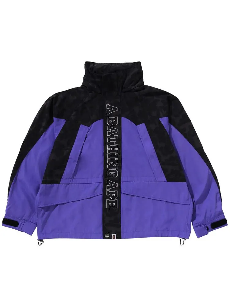 Куртка BAPE Camo Panel Snowboard Jacket — изображение 1 из 3, фиолетовый