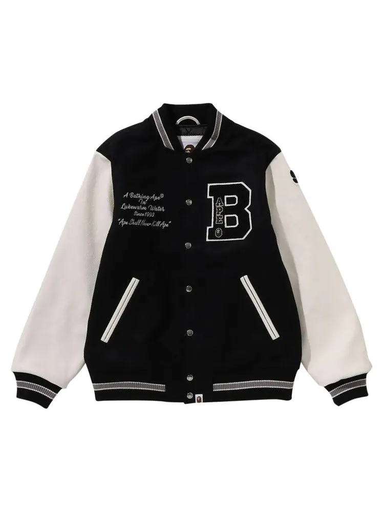 Куртка BAPE Embroidery Varsity Jacket — изображение 1 из 2, черный