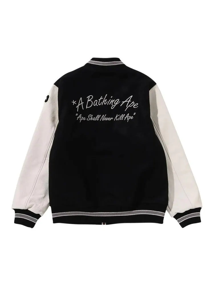 Куртка BAPE Embroidery Varsity Jacket — изображение 2 из 2, черный