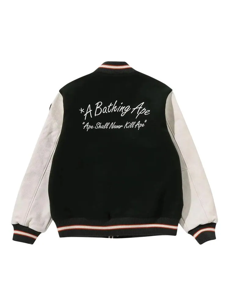 Куртка BAPE Embroidery Varsity Jacket — изображение 2 из 3, зеленый