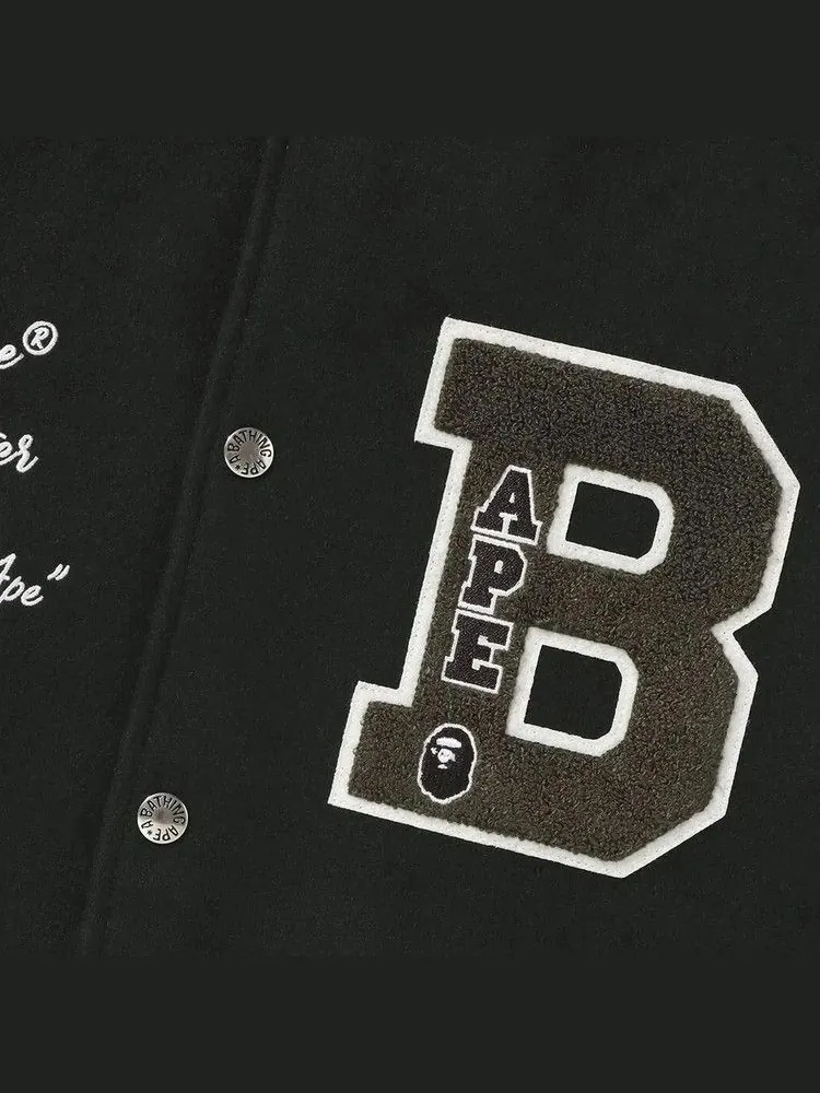 Куртка BAPE Embroidery Varsity Jacket — изображение 3 из 3, зеленый