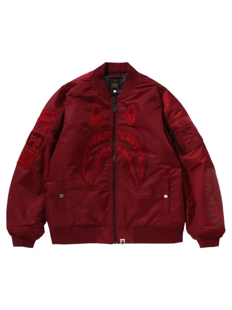 Куртка BAPE Shark MA-1 — изображение 1 из 3, бордовый