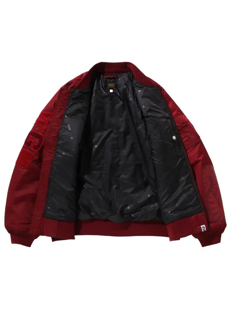Куртка BAPE Shark MA-1 — изображение 3 из 3, бордовый
