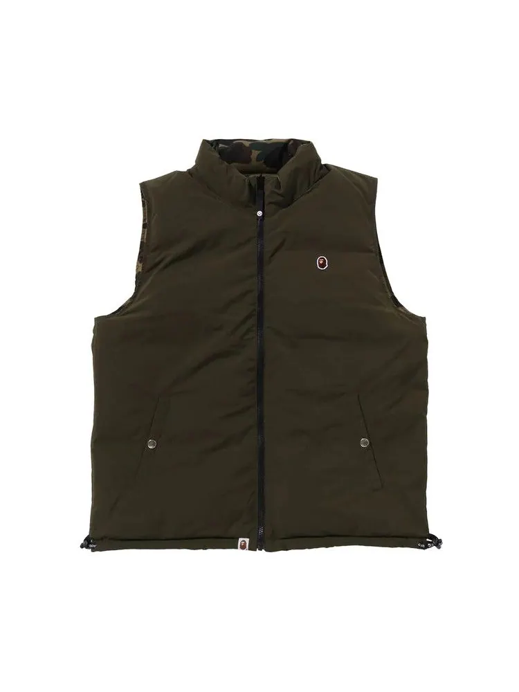 Утепленный жилет BAPE 1st Camo Reversible Down Vest — изображение 3 из 3, зеленый