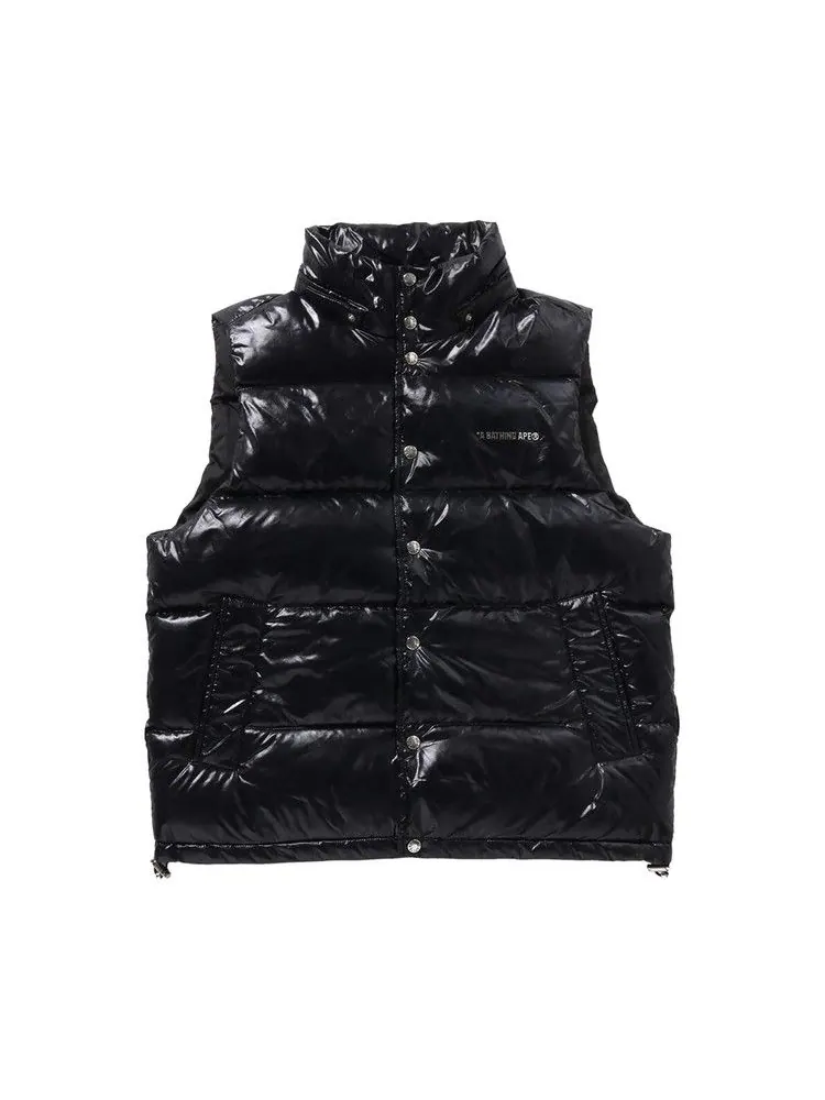 Утепленный жилет BAPE Line Camo Debossed Nylon Down Vest — изображение 3 из 3, черный