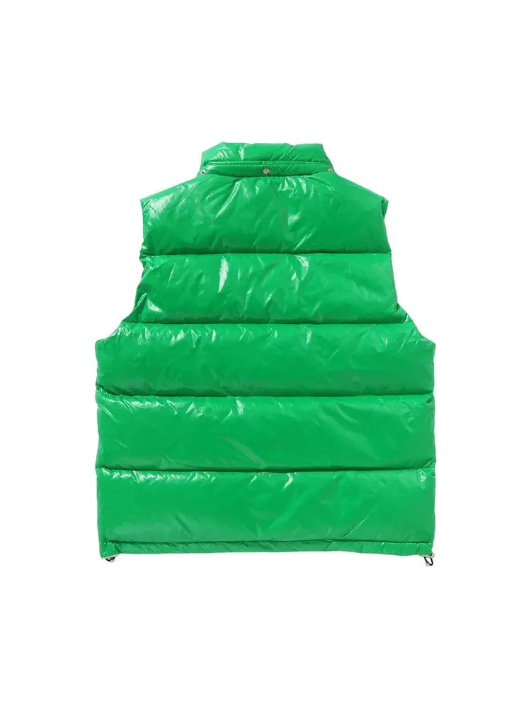Утепленный жилет BAPE Line Camo Debossed Nylon Down Vest — изображение 2 из 3, зеленый